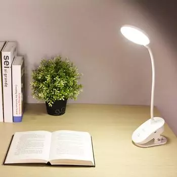 Светодиодная настольная лампа с зажимом Study 3Modes Clamp Лампа для защиты глаз USB-стол белый