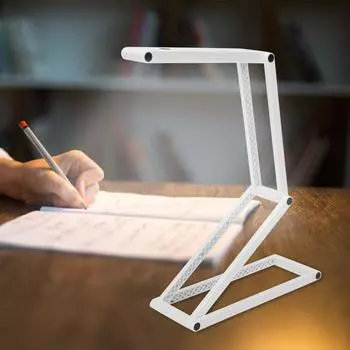 Светодиодная настольная лампа, складная, портативная, перезаряжаемая от USB, настольная лампа, 2 режима с регулируемой яркостью для спальни