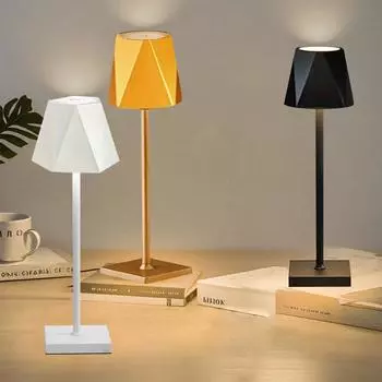 Светодиодная настольная лампа USB перезаряжаемая настольная лампа для бара, ресторана, атмосфера, беспроводной сенсорный 3-цветный настольный ночник, водонепроницаемая светодиодная лампа чёрный