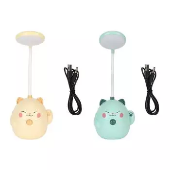 Светодиодная настольная лампа USB зарядка гусиная шея лампа для чтения держатель ручки украшение дома для офиса Green