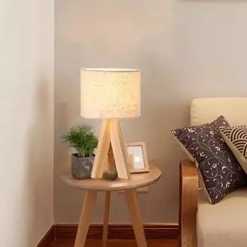 Светодиодная настольная лампа в японском стиле E27, скандинавская спальня, прикроватная лампа для кабинета, детской комнаты, столовой, тканевый абажур US