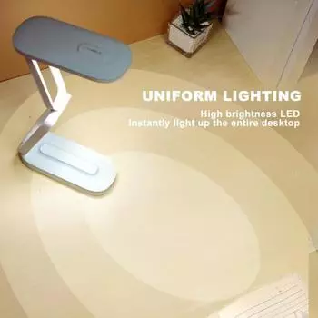Светодиодная настольная лампа Yousheng с высокой яркостью, регулируемой яркостью, без мерцания, не слепящая, защита глаз, ночник, складная светодиодная лампа белый