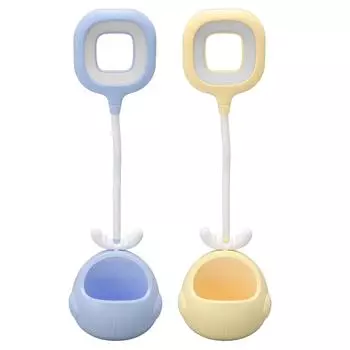 Светодиодная настольная лампа Защита глаз Мягкое равномерное освещение Гибкий шланг USB Обучающая лампа для чтения с P Blue