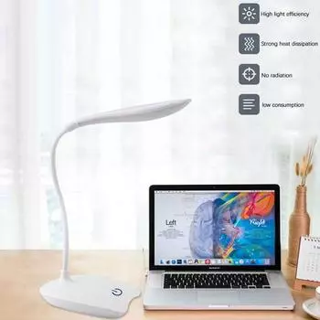 Светодиодная настольная настольная лампа с перезаряжаемой USB-подсветкой, защита глаз, ночник для комнаты, прикроватная лампа для спальни, студенческая лампа для чтения