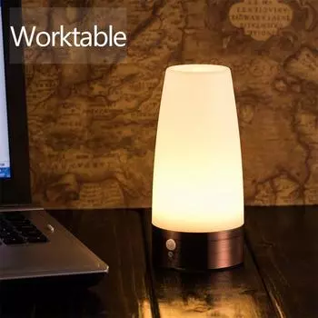 Светодиодная настольная ночная настольная лампа с беспроводным датчиком, прикроватная лампа, беспроводная интеллектуальная настольная индукционная лампа для человеческого тела, небольшой ночник One Size