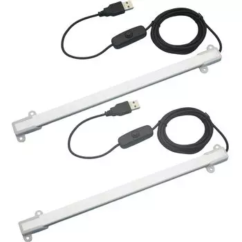 Светодиодная панель 26 см USB-светильник, небольшой подпольный светильник, энергосберегающий, долгий срок службы, простая установка, дневной свет, цвета 4,5 Вт, безопасный для глаз (2 Включено)