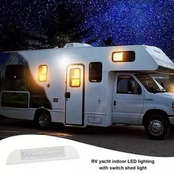 Светодиодная панель для автодома 12 В светодиодная панель для модификации автофургона 9 светодиодов дизайн высокая яркость осветительная панель для моторных лодок чёрный