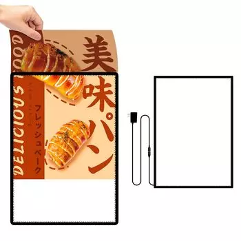 Светодиодная панель для плакатов ICHIYO, вывеска магазина, высокая яркость 5500 люкс, тонкая настольная настенная светодиодная вертикальная вывеска, подставка, подсветка, светодиодная панель, зажим