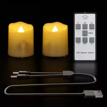 Светодиодная перезаряжаемая свеча PChero Перезаряжаемая светодиодная свеча USB Перезаряжаемый ночник Функция таймера Целебная атмосфера Энергосбережение Долго