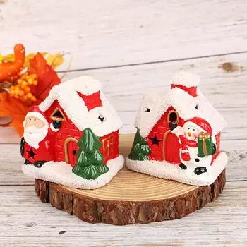 Светодиодная подсветка для маленькой деревенской сцены в доме, рождественский декор, рождественские украшения, рождественские подарки на Новый год Santa Claus