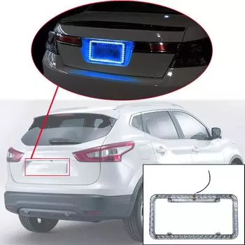 Светодиодная подсветка рамки номерного знака 12 В, светодиодные фонари для задней рамки номерного знака автомобиля с несколькими режимами освещения, автомобильные аксессуары