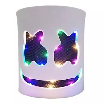 Светодиодная подушка для лица DJ на Хэллоуин с подсветкой на всю голову и музыкой