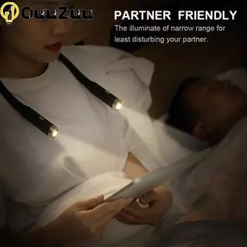 Светодиодная подвесная лампа для чтения на шею, гибкая портативная повязка на голову с громкой связью, универсальное освещение, лампа для чтения на шею, подвесная лампа для чтения на шею чёрный