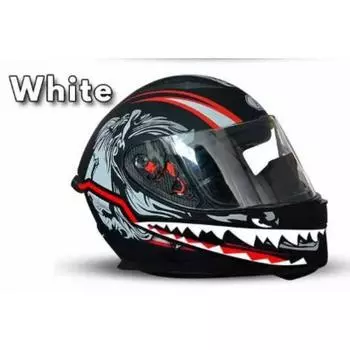 Светодиодная полоса для мотоциклетного шлема в стиле акулы, ночной сигнал, светящаяся модифицированная наклейка белый