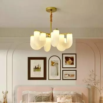 Светодиодная потолочная люстра Nordic U из акрила для столовой, гостиной, центрального стола, кухни, спальни, подвесной светильник, светильник