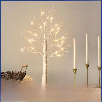 Светодиодная праздничная подсветка для интерьера «Береза» — рождественская атмосфера и декор спальни