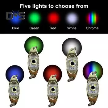 Светодиодная приманка для рыбы, ярко-яркая, для глубоководной рыбалки, светодиодные рыболовные приманки со встроенным аккумулятором, автоматическим включением/выключением, подводные мигающие фонари для троллинга разноцветный