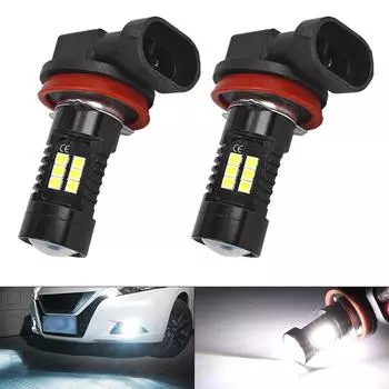 Светодиодная противотуманная фара 3030SMD 1800LM 6000K белая автомобильная ходовая лампа автоматическая светодиодная лампа 12 В 24 В сигнальная лампа