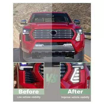 Светодиодная противотуманная фара для 2024 2025 Toyota Tacoma ДХО Дневные ходовые огни Указатель поворота