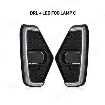 Светодиодная противотуманная фара DRL дневного света для Nissan Navara NP300 Frontier 2020 2021 2022 Вождение Белый Желтый указатель поворота лампа 12 В