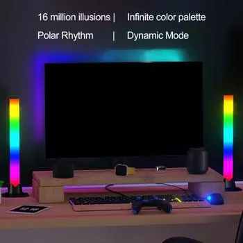 Светодиодная RGB-подсветка, питание от USB, окружающее освещение, пульт дистанционного управления, изменяющая цвет подсветка игрового телевизора с 8 динамическими режимами для монитора в комнате ПК, стол чёрный
