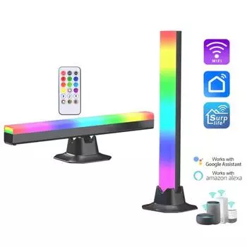 Светодиодная RGB-подсветка, питание от USB, окружающее освещение, пульт дистанционного управления, изменяющая цвет подсветка игрового телевизора с 8 динамическими режимами для монитора в комнате ПК, стол чёрный