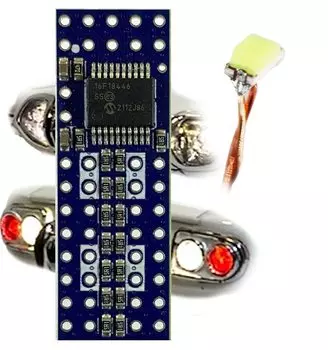 Светодиодная система освещения Nazotec LED для освещения с возможностью дистанционного управления для пластиковых мини-светильников на 8 цепей без системы дистанционного управления.