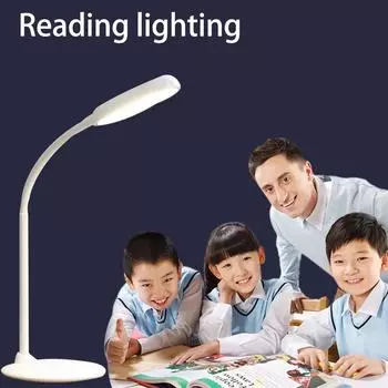 Светодиодная складная настольная лампа с сенсорным управлением, защитой глаз, светодиодная лампа для учебы, спальни, чтения, USB-перезаряжаемая настольная лампа, ночник Natural Light 4000K чёрный