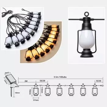 Светодиодная солнечная лампа гирлянда керосиновая бутылка ретро световая гирлянда рождественская декоративная лампа садовая атмосфера свет уличный кемпинговый светильник