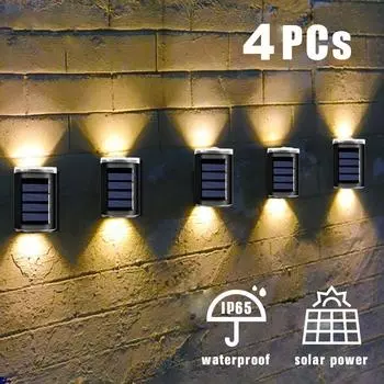Светодиодная солнечная лампа, уличные садовые светильники, светодиодные светильники на солнечной батарее, водонепроницаемый прожектор RGB, уличный ландшафт, балкон, декор