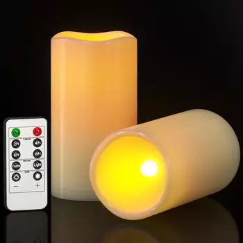 Светодиодная свеча PChero Warm Energy поставляется со специальным дистанционным управлением для горных катастроф, максимальным непрерывным освещением, приблизительно 800, комплект из 2 ламп, водонепроницаемый,