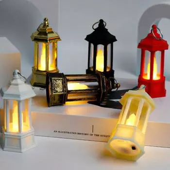 Светодиодная свеча с крючком, мягкое освещение, подвесной фонарь на батарейках, украшение для Хэллоуина