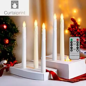 Светодиодная свеча с мерцающим пламенем, Свадебная свеча на батарейках, Свечи на день рождения, Настольные свечи, Украшения для дома, Светодиодный светильник, Лампа-свеча