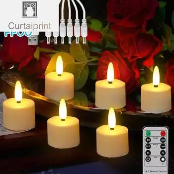 Светодиодная свеча с таймером, пульт дистанционного управления, перезаряжаемые свечи, беспламенная свеча для свадебной вечеринки, подарок для дома, декоративная свеча, лампа