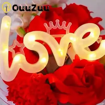 Светодиодная светящаяся лампа «Любовь», романтическое признание, ночные огни, украшение для дня рождения, свадьбы, дня Святого Валентина, праздничные принадлежности для вечеринок теплый белый