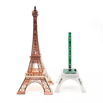 Светодиодная светящаяся металлическая модель Эйфелевой башни - креативный подарок для домашнего декора LED White Light 25CM Tower