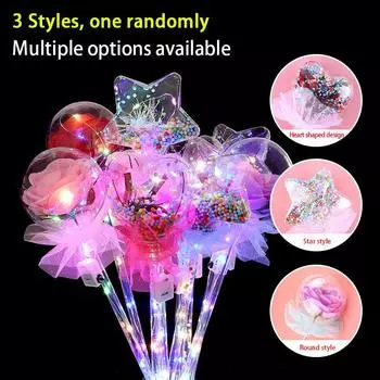 Светодиодная светящаяся волшебная палочка, воздушный шар, звезда, орел, любовь, искрящаяся фея, палочка, игрушка, ручная принцесса, волшебная палочка, детский подарок, косплей, вечеринка, сувенир