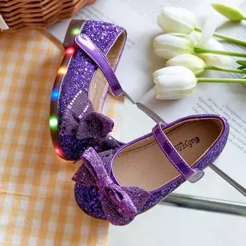 Светодиодная тиара с лентой Baby Jam для девочек, плоская, фиолетовая-Y851 140