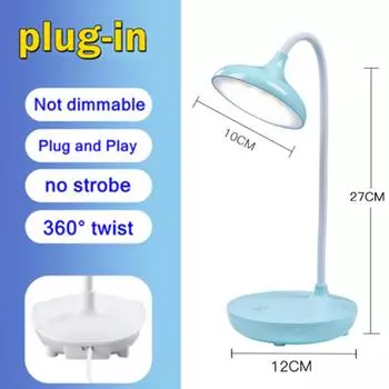 Светодиодная трубка для защиты глаз, светодиодная настольная лампа с питанием от USB, кабинет, настольная лампа для чтения, защита глаз, прикроватная лампа для спальни розовый