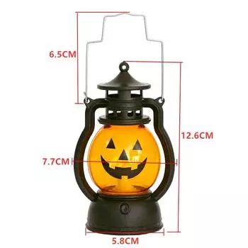 Светодиодная тыква на Хэллоуин, призрачный фонарь, свеча, украшение на Хэллоуин, масляная лампа