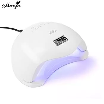 Светодиодная УФ-сушилка 36 Вт/48 Вт для гель-лака для ногтей с 24 светодиодами, инфракрасная настройка, ЖК-экран, автоматический датчик, профессиональный маникюрный светильник, салон DIY