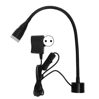 Светодиодная универсальная регулируемая лампа для станков с магнитным основанием для швейной машины, рабочая лампа с вилкой EU 110-220 В