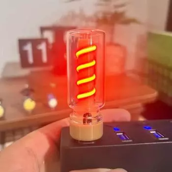 Светодиодная USB-лампа накаливания, теплый желтый, красный, зеленый, синий, розовый, белый, DC5V, сенсорная, регулируемая яркость, ночник, легко носить с собой