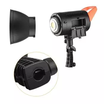 Светодиодная видеолампа 100 Вт, 5600 К, студийное освещение с регулируемой яркостью, крепление Bowens, непрерывный свет с отражателем EU Plug чёрный