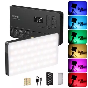Светодиодная видеолампа Ulanzi LT002 RGB для фотосъемки, регулируемая цветовая температура, полноцветная, сверхвысокая яркость, 4000 мАч, перезаряжаемый смартфон