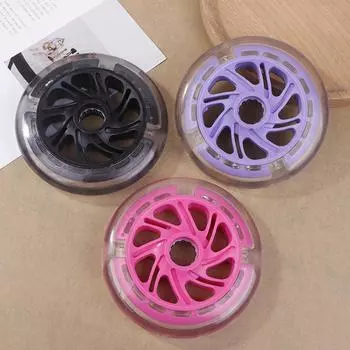 Светодиодная вспышка для самоката, колеса 120*20 мм, пластиковые, сменные колеса для детского самоката, освещение, аксессуары для велосипеда на открытом воздухе розовый