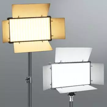 Светодиодная заполняющая лампа Видео панель света Двухцветная 3200-6500K Освещение для фотосъемки Прямая трансляция Tiktok Фотостудия Светильник со штативом