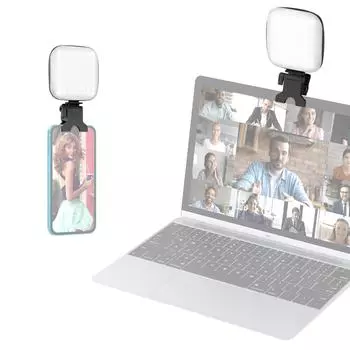 Светодиодная заполняющая подсветка для телефона, селфи, конференц-видео, 2500K-9000K, регулируемая встроенная подсветка белый