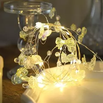 Светодиодная жемчужная цепочка, световая строка для внутреннего украшения, световая строка Ins Girl Light, реквизит для фотосъемки зелёный