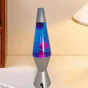 Светодиодная жидкая лампа с эффектом движения, белая/фиолетовая/желтая, ночная лампа с синими восковыми потоками, настольная лампа для гостиной, спальни, офиса, декора US Plug белый